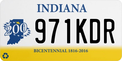 IN license plate 971KDR