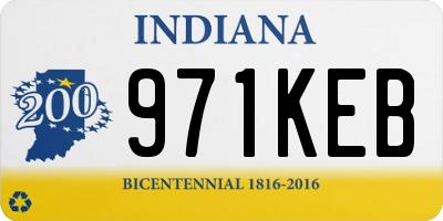 IN license plate 971KEB