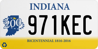 IN license plate 971KEC