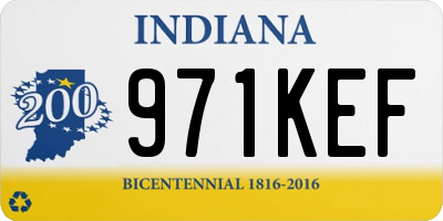 IN license plate 971KEF