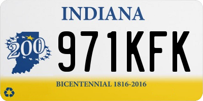 IN license plate 971KFK