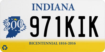 IN license plate 971KIK