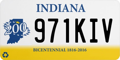 IN license plate 971KIV