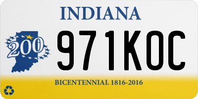 IN license plate 971KOC