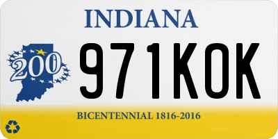 IN license plate 971KOK