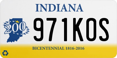 IN license plate 971KOS