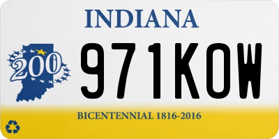IN license plate 971KOW