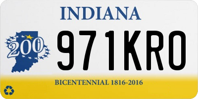 IN license plate 971KRO