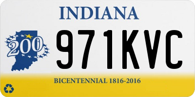 IN license plate 971KVC