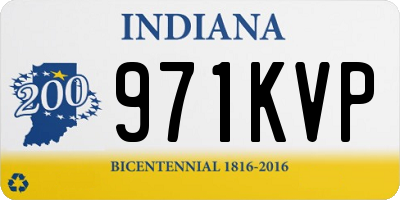 IN license plate 971KVP
