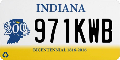 IN license plate 971KWB