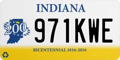 IN license plate 971KWE
