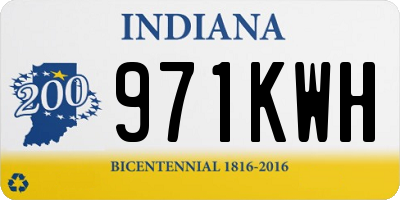 IN license plate 971KWH