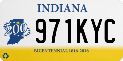 IN license plate 971KYC