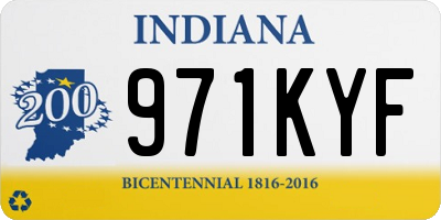 IN license plate 971KYF