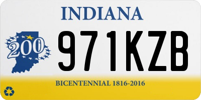 IN license plate 971KZB