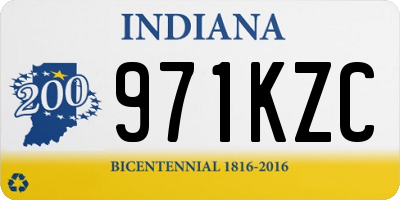 IN license plate 971KZC