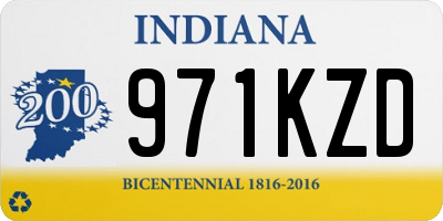 IN license plate 971KZD