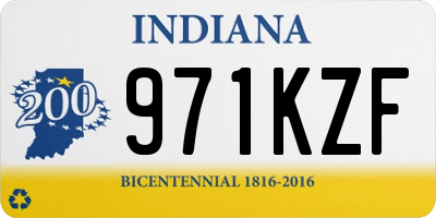 IN license plate 971KZF