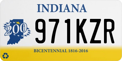 IN license plate 971KZR