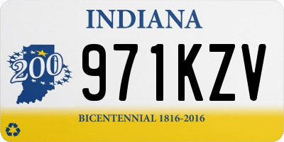 IN license plate 971KZV