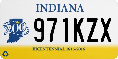 IN license plate 971KZX