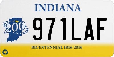 IN license plate 971LAF