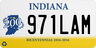 IN license plate 971LAM