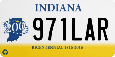 IN license plate 971LAR