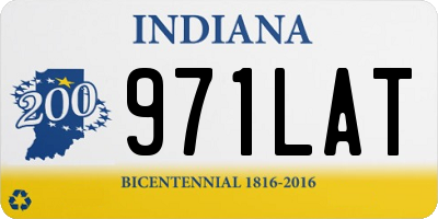 IN license plate 971LAT