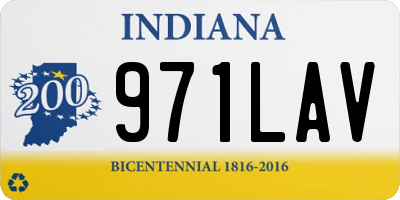IN license plate 971LAV