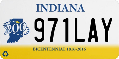 IN license plate 971LAY