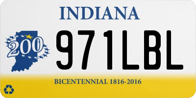 IN license plate 971LBL