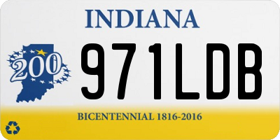 IN license plate 971LDB