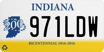 IN license plate 971LDW