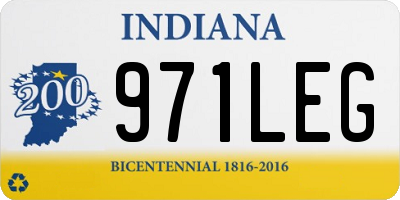 IN license plate 971LEG