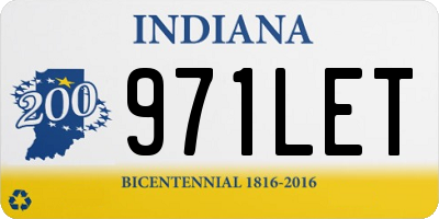 IN license plate 971LET