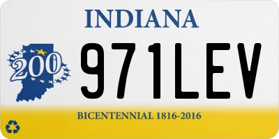 IN license plate 971LEV