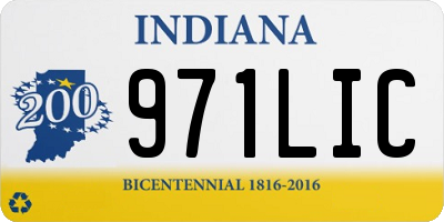 IN license plate 971LIC