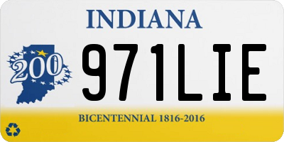 IN license plate 971LIE