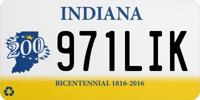 IN license plate 971LIK