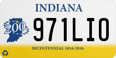 IN license plate 971LIO