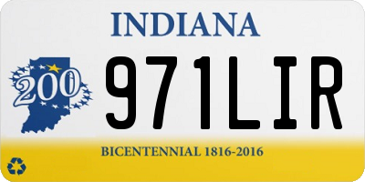 IN license plate 971LIR