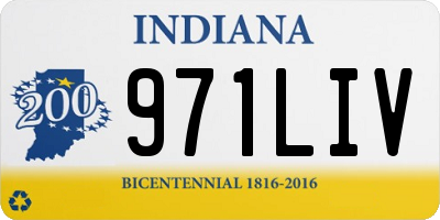 IN license plate 971LIV