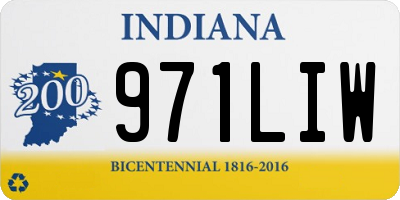 IN license plate 971LIW