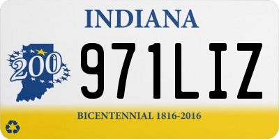 IN license plate 971LIZ