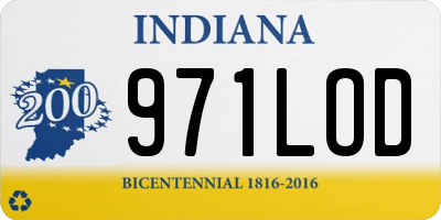 IN license plate 971LOD