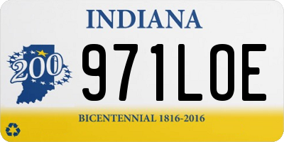 IN license plate 971LOE