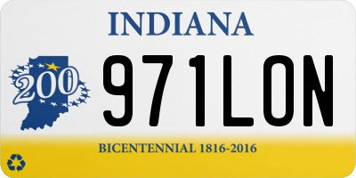 IN license plate 971LON