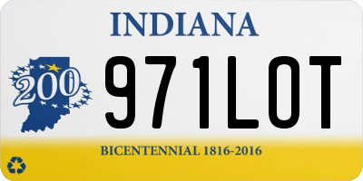 IN license plate 971LOT
